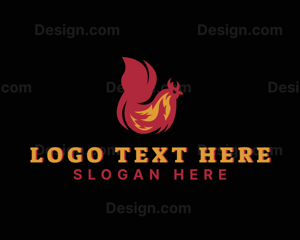Chicken Flame Cooking Logo