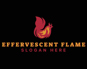 Chicken Flame Cooking logo design