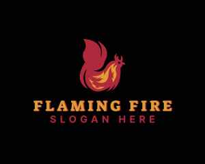 Chicken Flame Cooking logo design