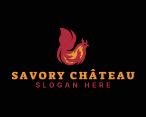 Chicken Flame Cooking logo design