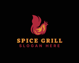 Chicken Flame Cooking logo design