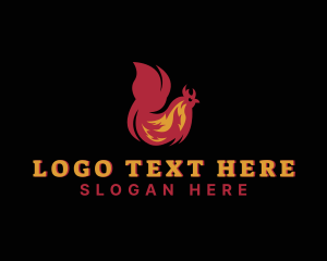 Cooking - Chicken Flame Cooking logo design