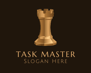 Gold Rook Chess Master logo design