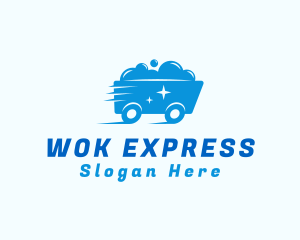 Express Janitorial Washer  logo design