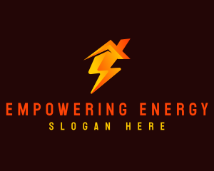 Lightning Bolt House logo design