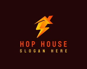 Lightning Bolt House logo design