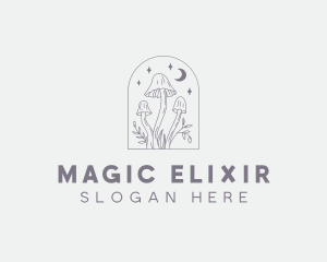 Magical Mushroom Plant logo design