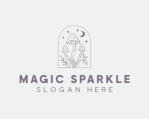 Magical Mushroom Plant logo design