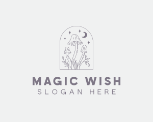 Magical Mushroom Plant logo design