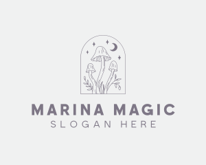 Magical Mushroom Plant logo design