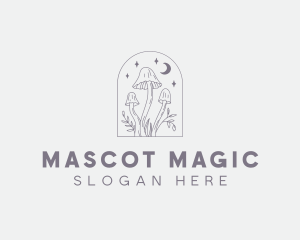 Magical Mushroom Plant logo design