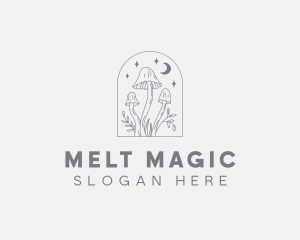 Magical Mushroom Plant logo design