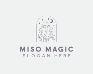 Magical Mushroom Plant logo design