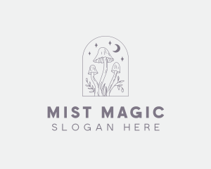 Magical Mushroom Plant logo design