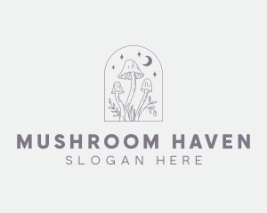 Magical Mushroom Plant logo design