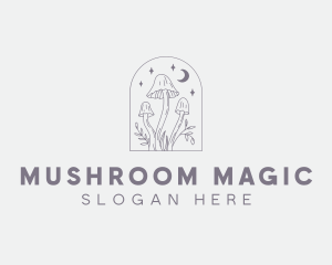 Magical Mushroom Plant logo design