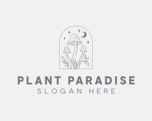 Magical Mushroom Plant logo design