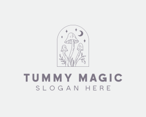 Magical Mushroom Plant logo design