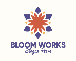 Colorful Floral Blossom logo design