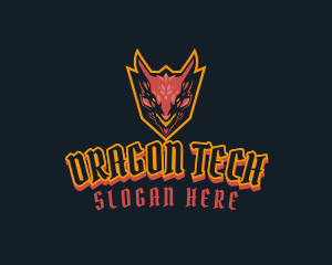 Red Dragon Face logo design