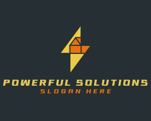 Electrician Voltage Lightning logo design