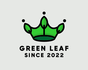 Leaf Herb Crown  logo design