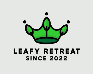 Leaf Herb Crown  logo design