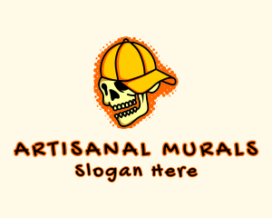 Skull Cap Graffiti logo design