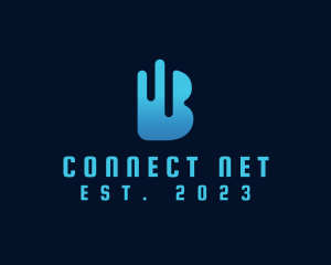 Digital Network Letter B logo