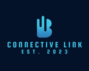 Digital Network Letter B logo