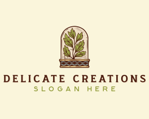 Plant Glass Garden logo design