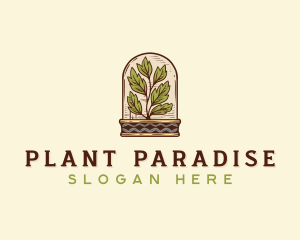 Plant Glass Garden logo design