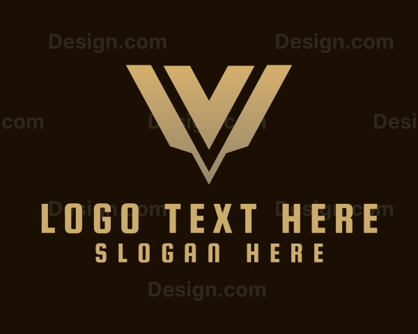 Luxury Modern Elegant Letter V Logo