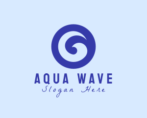 Ocean Wave Swirl Vortex logo design