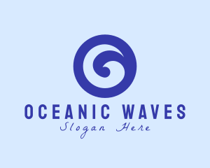 Ocean Wave Swirl Vortex logo design