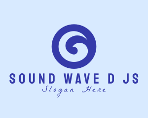 Ocean Wave Swirl Vortex logo design