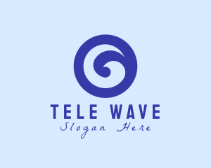 Ocean Wave Swirl Vortex logo design