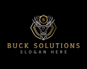 Geometric Deer Buck logo