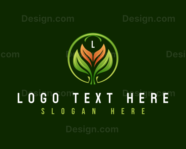 Leaf Landscaping Lawn Logo