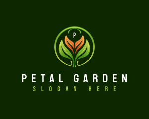 Leaf Landscaping Lawn logo design