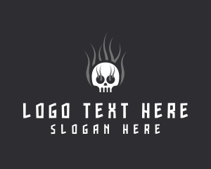 Hot Burning Skull  logo