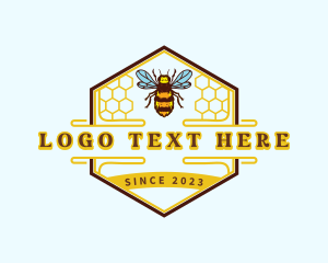 Honeycomb Bee Bumblebee logo