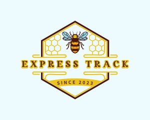 Honeycomb Bee Bumblebee Logo