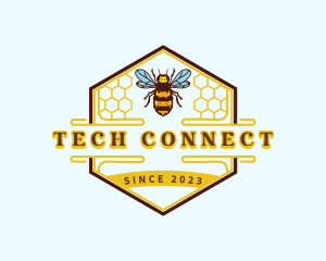 Honeycomb Bee Bumblebee logo