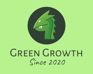 Green Dragon Creature logo design