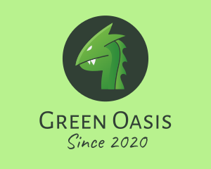 Green Dragon Creature logo design