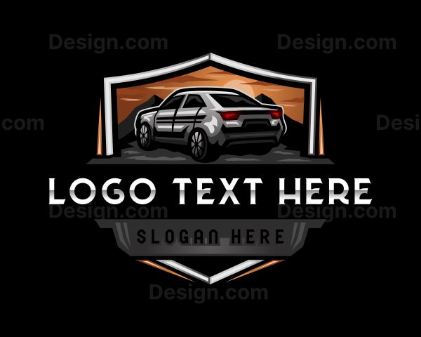 Car Shield Sunset Logo