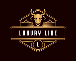 Luxury Bull Farm logo design