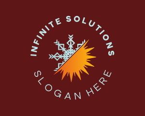 Snowflake Sun Cooling Heating logo