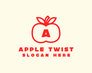 Apple Fruit Letter logo design